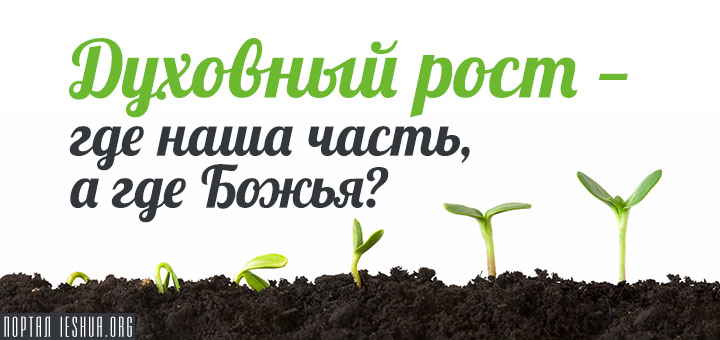 Духовный рост - где наша часть, а где Божья?