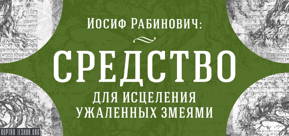 Иосиф Рабинович: Средство для исцеления ужаленных змеями