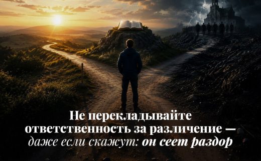 Не перекладывайте ответственность за различение — даже если скажут: он сеет раздор